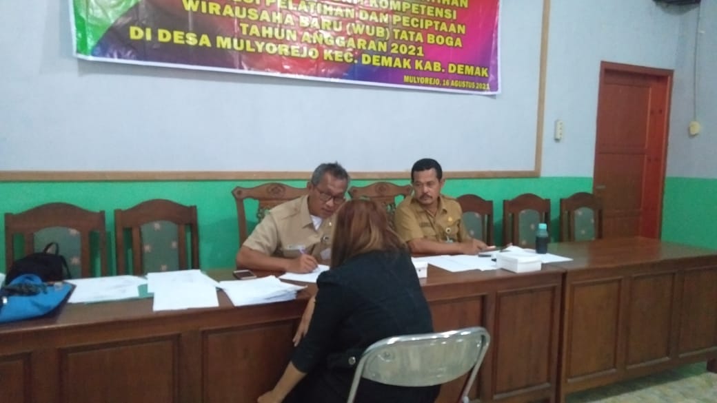 Rekrut Dan Seleksi Calon Peserta Wirausaha Baru Wub Di Desa Mulyorejo